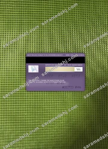Hungary K&H visa classic card photolook back